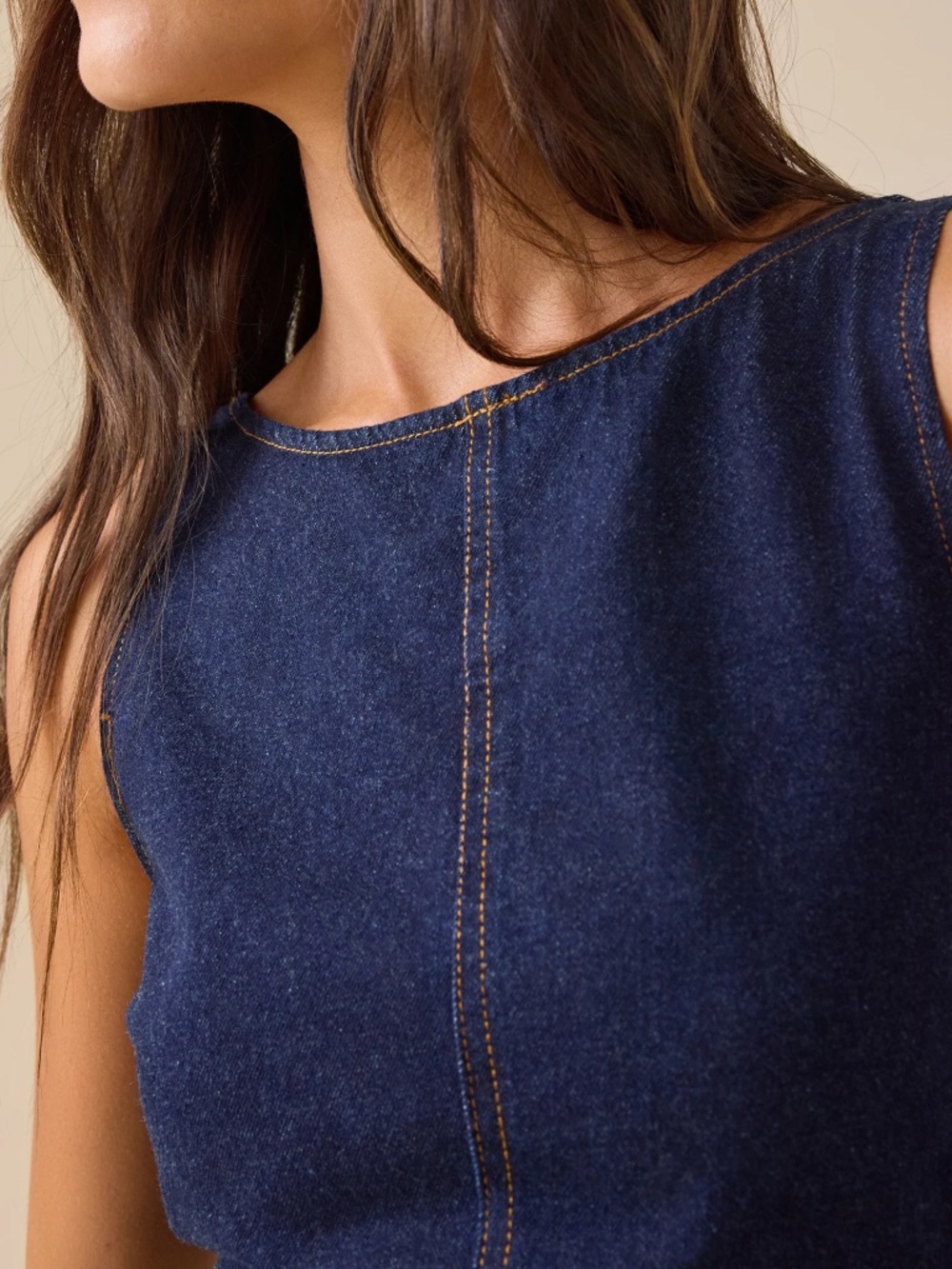 Altar'd State Winona Denim Mini Dress — Small - Picture 4 of 10